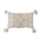 Hello Honey® Cotton Tufted Lumbar Pillow With Embroidery & Tassels